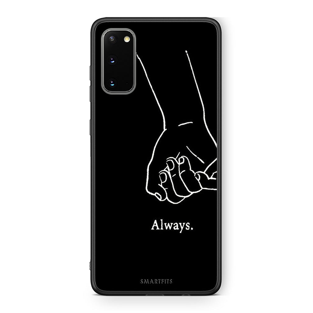 Samsung S20 Always & Forever 1 Θήκη Αγίου Βαλεντίνου από τη Smartfits με σχέδιο στο πίσω μέρος και μαύρο περίβλημα | Smartphone case with colorful back and black bezels by Smartfits