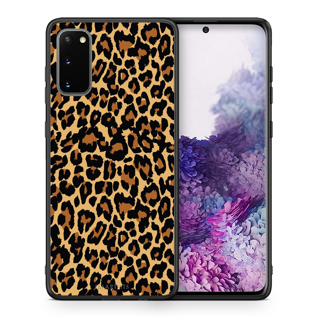 Θήκη Samsung S20 Leopard Animal από τη Smartfits με σχέδιο στο πίσω μέρος και μαύρο περίβλημα | Samsung S20 Leopard Animal case with colorful back and black bezels