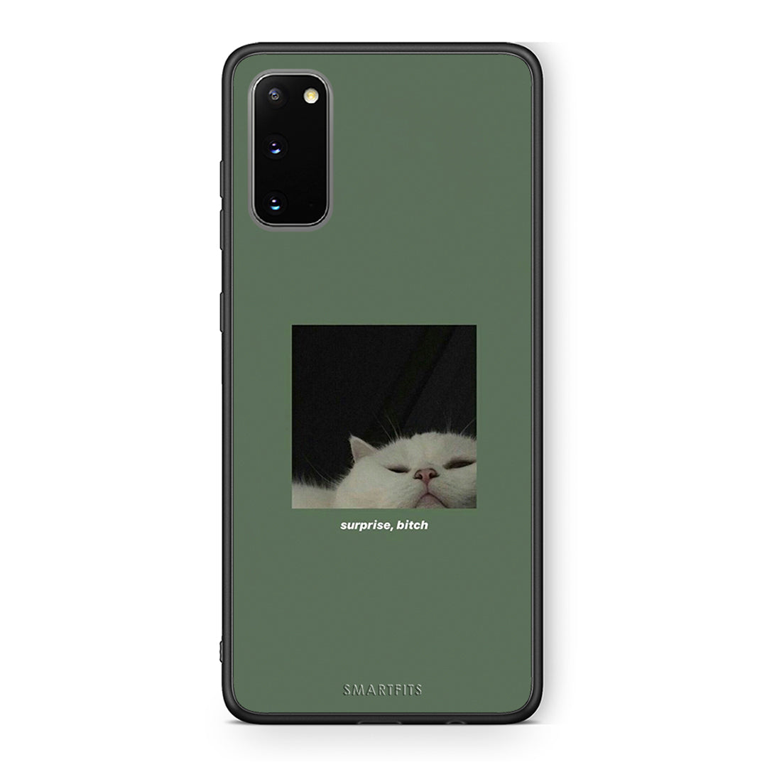Samsung S20 Bitch Surprise θήκη από τη Smartfits με σχέδιο στο πίσω μέρος και μαύρο περίβλημα | Smartphone case with colorful back and black bezels by Smartfits