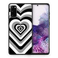 Thumbnail for Θήκη Samsung S20 Black Hearts από τη Smartfits με σχέδιο στο πίσω μέρος και μαύρο περίβλημα | Samsung S20 Black Hearts case with colorful back and black bezels
