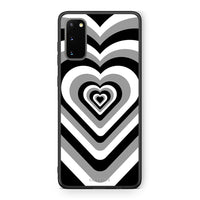 Thumbnail for Samsung S20 Black Hearts θήκη από τη Smartfits με σχέδιο στο πίσω μέρος και μαύρο περίβλημα | Smartphone case with colorful back and black bezels by Smartfits