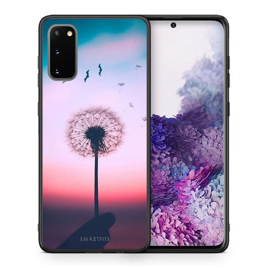 Θήκη Samsung S20 Wish Boho από τη Smartfits με σχέδιο στο πίσω μέρος και μαύρο περίβλημα | Samsung S20 Wish Boho case with colorful back and black bezels