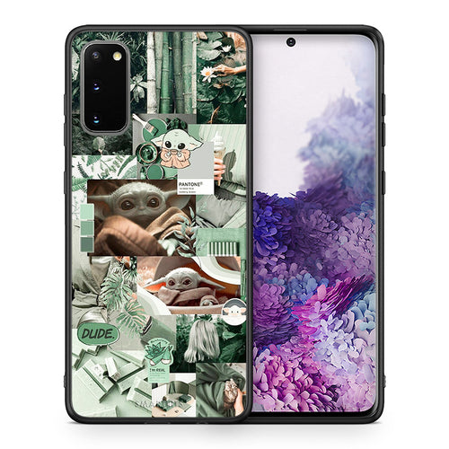 Θήκη Αγίου Βαλεντίνου Samsung S20 Collage Dude από τη Smartfits με σχέδιο στο πίσω μέρος και μαύρο περίβλημα | Samsung S20 Collage Dude case with colorful back and black bezels