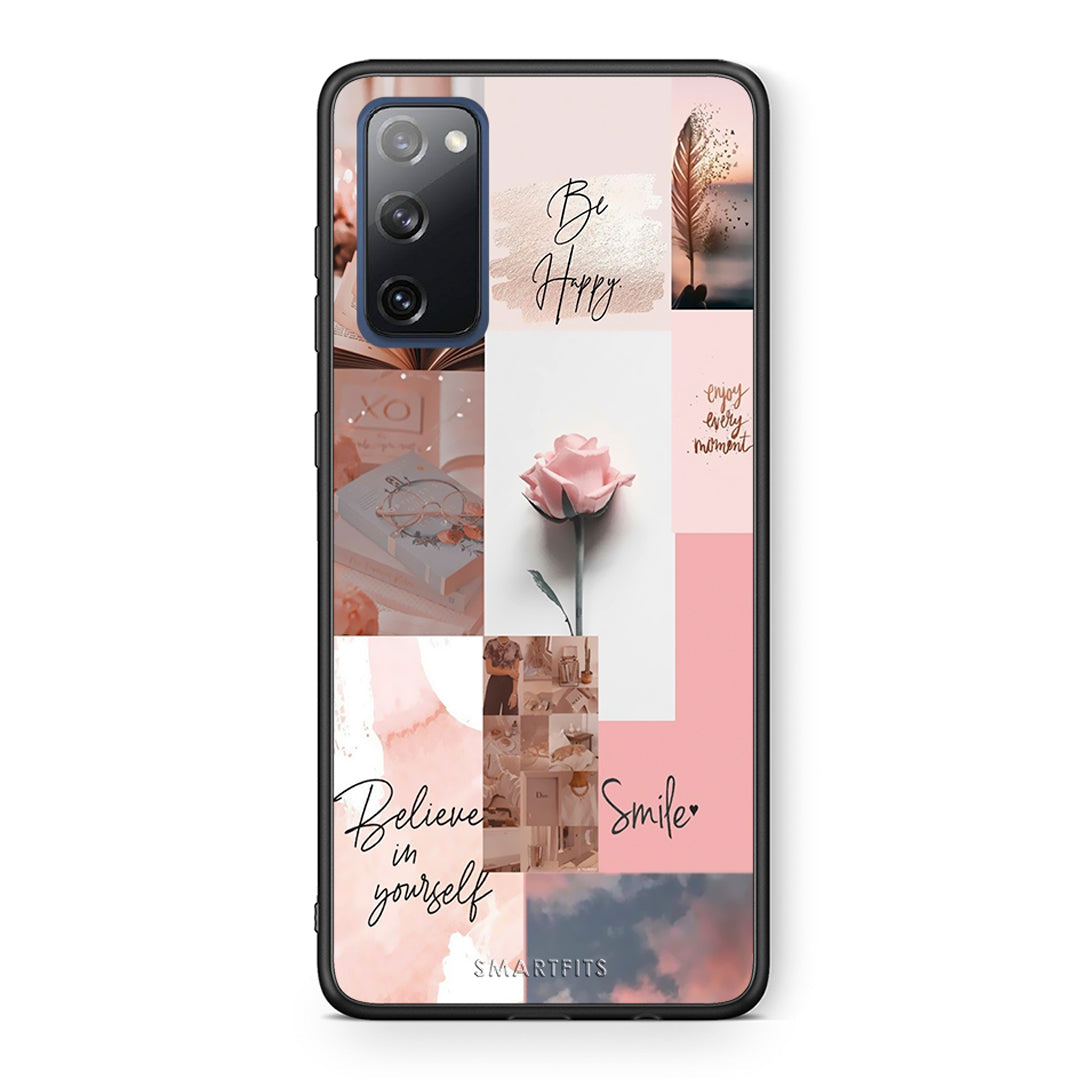 Θήκη Samsung S20 FE Aesthetic Collage από τη Smartfits με σχέδιο στο πίσω μέρος και μαύρο περίβλημα | Samsung S20 FE Aesthetic Collage case with colorful back and black bezels