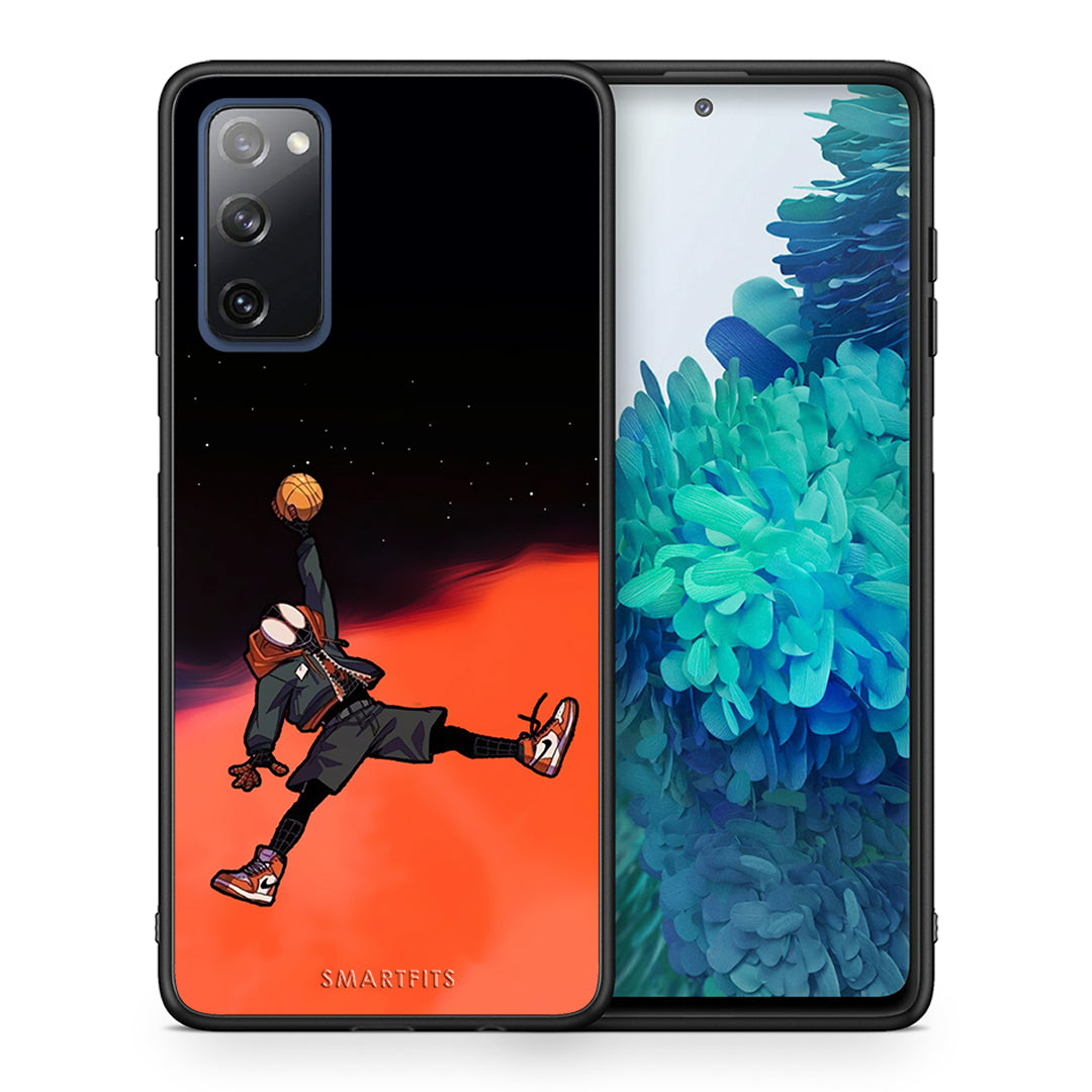 Θήκη Samsung S20 FE Basketball Hero από τη Smartfits με σχέδιο στο πίσω μέρος και μαύρο περίβλημα | Samsung S20 FE Basketball Hero case with colorful back and black bezels
