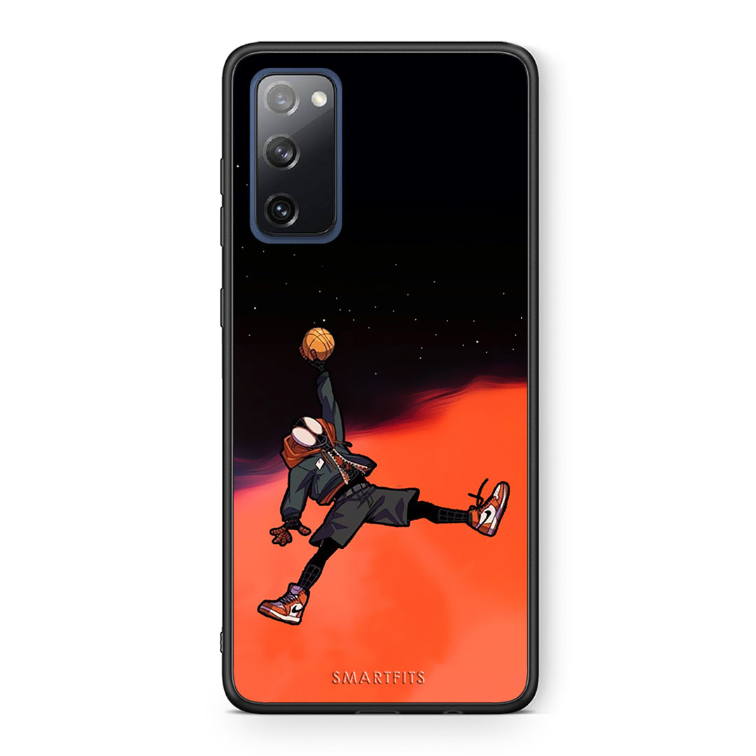 Θήκη Samsung S20 FE Basketball Hero από τη Smartfits με σχέδιο στο πίσω μέρος και μαύρο περίβλημα | Samsung S20 FE Basketball Hero case with colorful back and black bezels