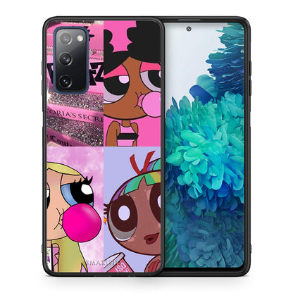Θήκη Αγίου Βαλεντίνου Samsung S20 FE Bubble Girls από τη Smartfits με σχέδιο στο πίσω μέρος και μαύρο περίβλημα | Samsung S20 FE Bubble Girls case with colorful back and black bezels