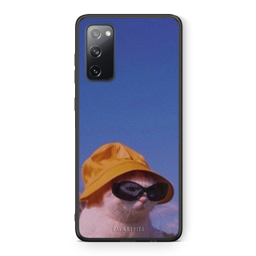 Samsung S20 FE Cat Diva θήκη από τη Smartfits με σχέδιο στο πίσω μέρος και μαύρο περίβλημα | Smartphone case with colorful back and black bezels by Smartfits