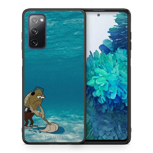 Θήκη Samsung S20 FE Clean The Ocean από τη Smartfits με σχέδιο στο πίσω μέρος και μαύρο περίβλημα | Samsung S20 FE Clean The Ocean case with colorful back and black bezels