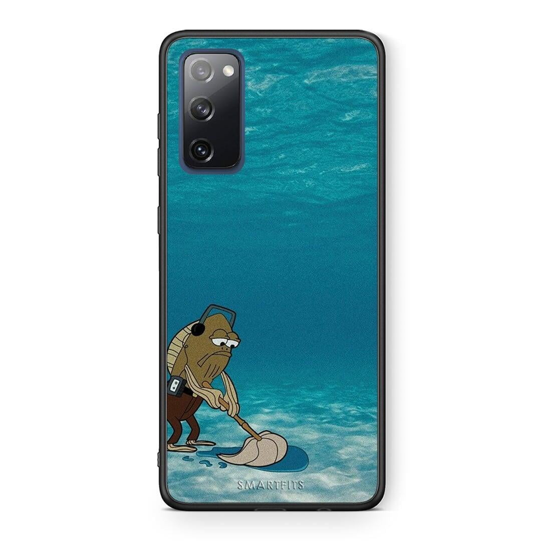 Θήκη Samsung S20 FE Clean The Ocean από τη Smartfits με σχέδιο στο πίσω μέρος και μαύρο περίβλημα | Samsung S20 FE Clean The Ocean case with colorful back and black bezels