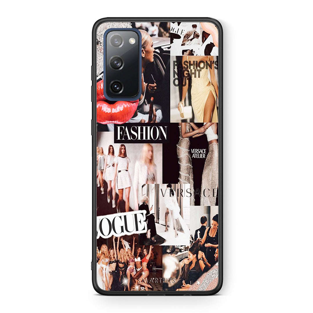 Θήκη Αγίου Βαλεντίνου Samsung S20 FE Collage Fashion από τη Smartfits με σχέδιο στο πίσω μέρος και μαύρο περίβλημα | Samsung S20 FE Collage Fashion case with colorful back and black bezels