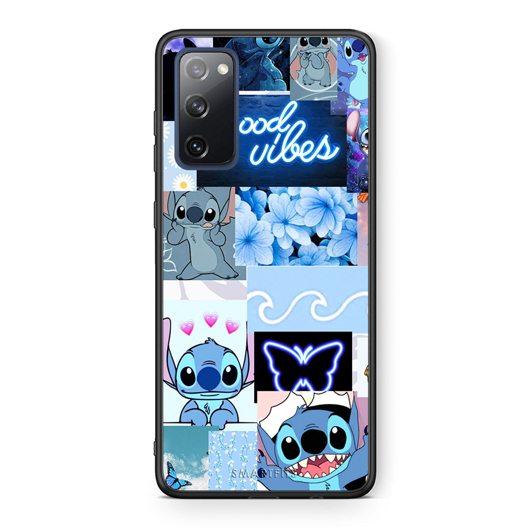 Θήκη Αγίου Βαλεντίνου Samsung S20 FE Collage Good Vibes από τη Smartfits με σχέδιο στο πίσω μέρος και μαύρο περίβλημα | Samsung S20 FE Collage Good Vibes case with colorful back and black bezels