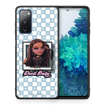 Θήκη Αγίου Βαλεντίνου Samsung S20 FE Devil Baby από τη Smartfits με σχέδιο στο πίσω μέρος και μαύρο περίβλημα | Samsung S20 FE Devil Baby case with colorful back and black bezels