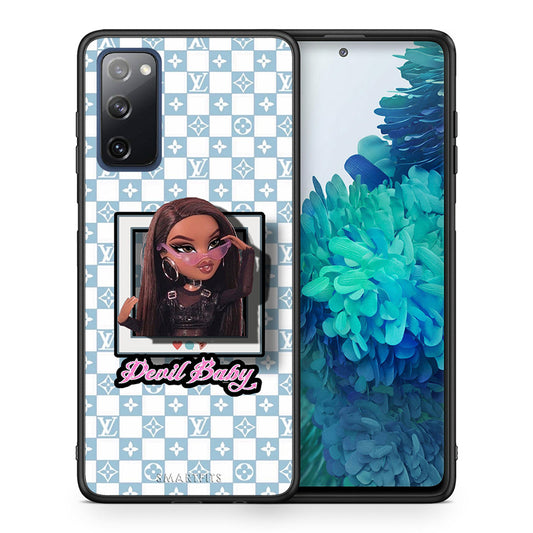 Θήκη Αγίου Βαλεντίνου Samsung S20 FE Devil Baby από τη Smartfits με σχέδιο στο πίσω μέρος και μαύρο περίβλημα | Samsung S20 FE Devil Baby case with colorful back and black bezels