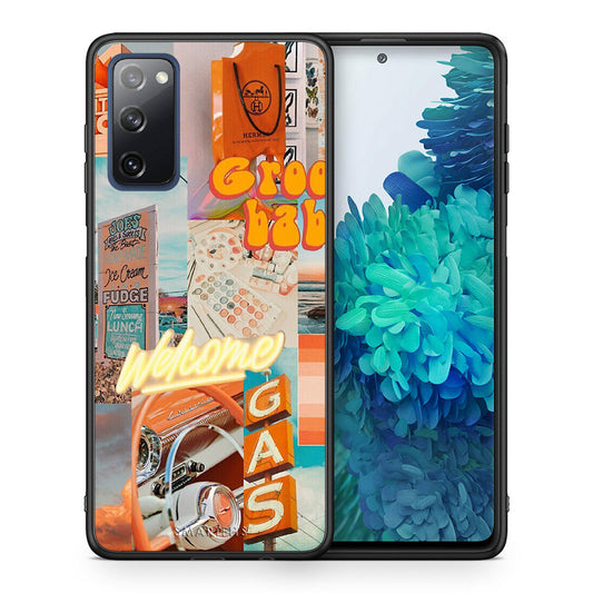 Θήκη Αγίου Βαλεντίνου Samsung S20 FE Groovy Babe από τη Smartfits με σχέδιο στο πίσω μέρος και μαύρο περίβλημα | Samsung S20 FE Groovy Babe case with colorful back and black bezels