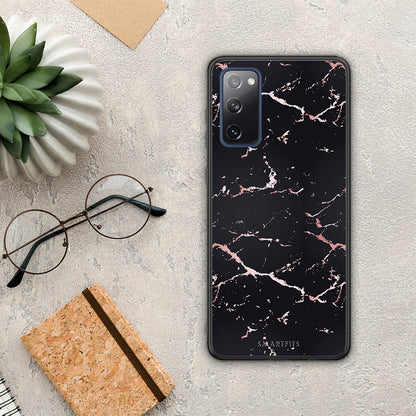 Marble Black Rosegold - Samsung Galaxy S20 FE θήκη