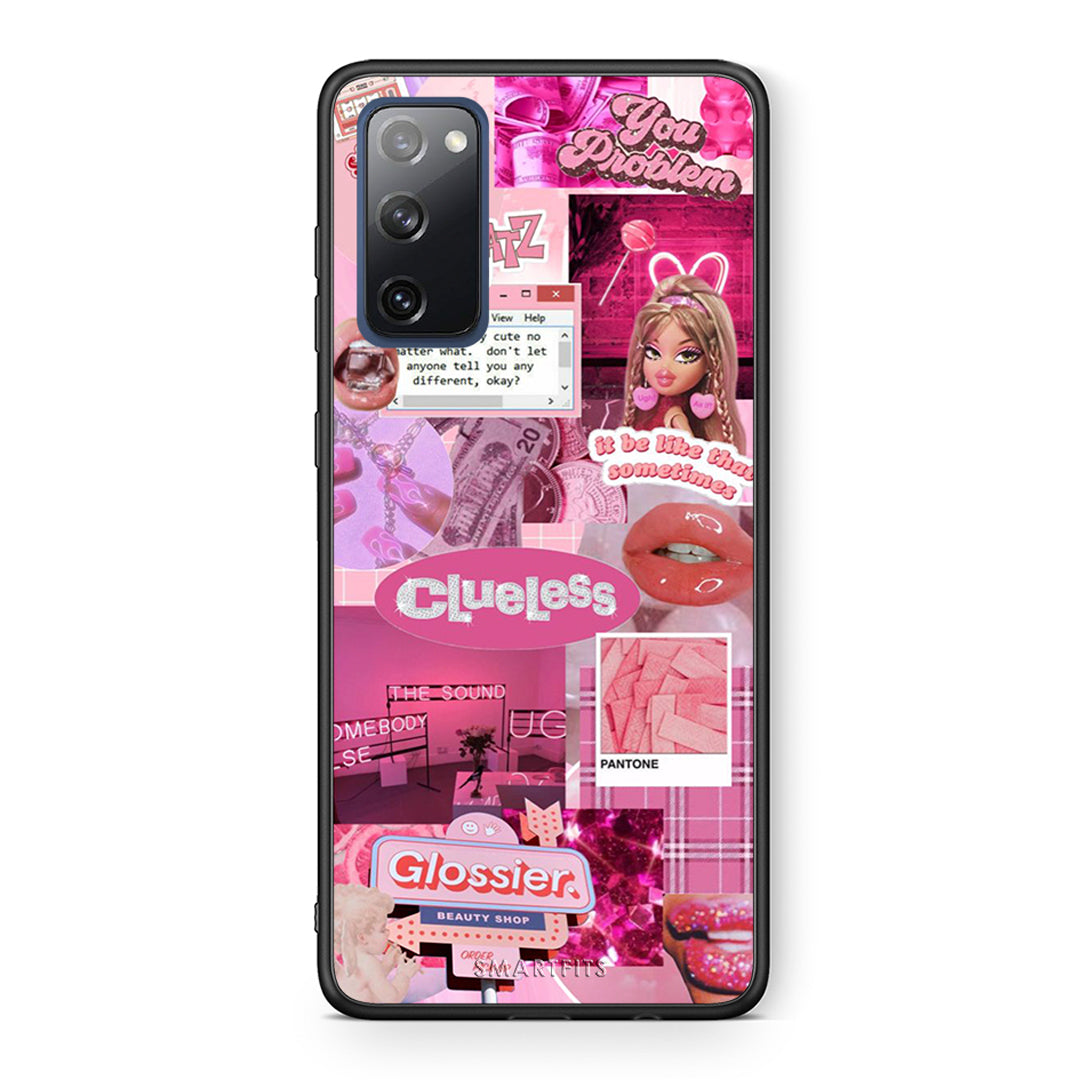 Θήκη Αγίου Βαλεντίνου Samsung S20 FE Pink Love από τη Smartfits με σχέδιο στο πίσω μέρος και μαύρο περίβλημα | Samsung S20 FE Pink Love case with colorful back and black bezels