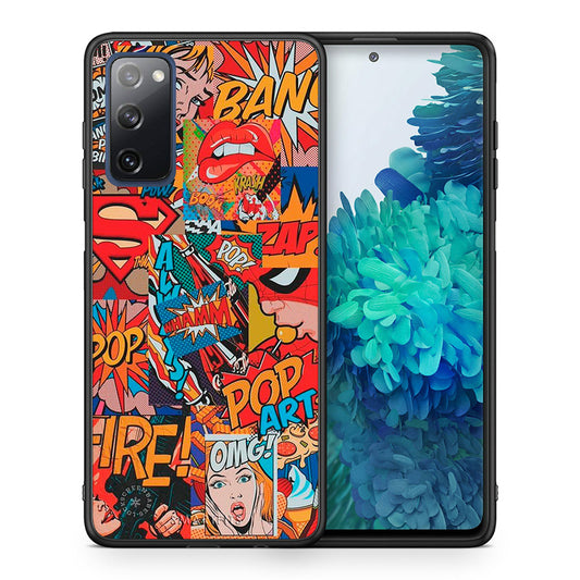 Θήκη Samsung S20 FE PopArt OMG από τη Smartfits με σχέδιο στο πίσω μέρος και μαύρο περίβλημα | Samsung S20 FE PopArt OMG case with colorful back and black bezels
