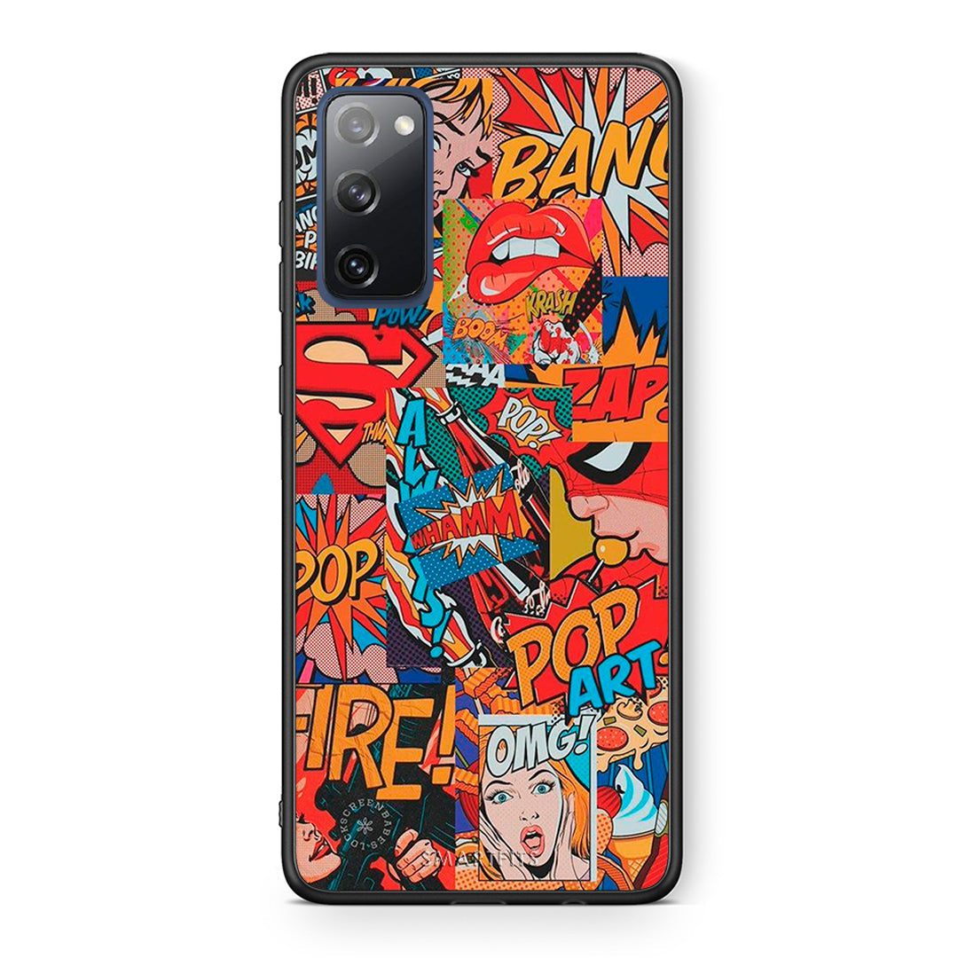 Θήκη Samsung S20 FE PopArt OMG από τη Smartfits με σχέδιο στο πίσω μέρος και μαύρο περίβλημα | Samsung S20 FE PopArt OMG case with colorful back and black bezels