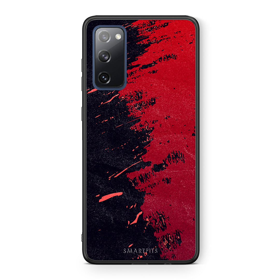Θήκη Αγίου Βαλεντίνου Samsung S20 FE Red Paint από τη Smartfits με σχέδιο στο πίσω μέρος και μαύρο περίβλημα | Samsung S20 FE Red Paint case with colorful back and black bezels