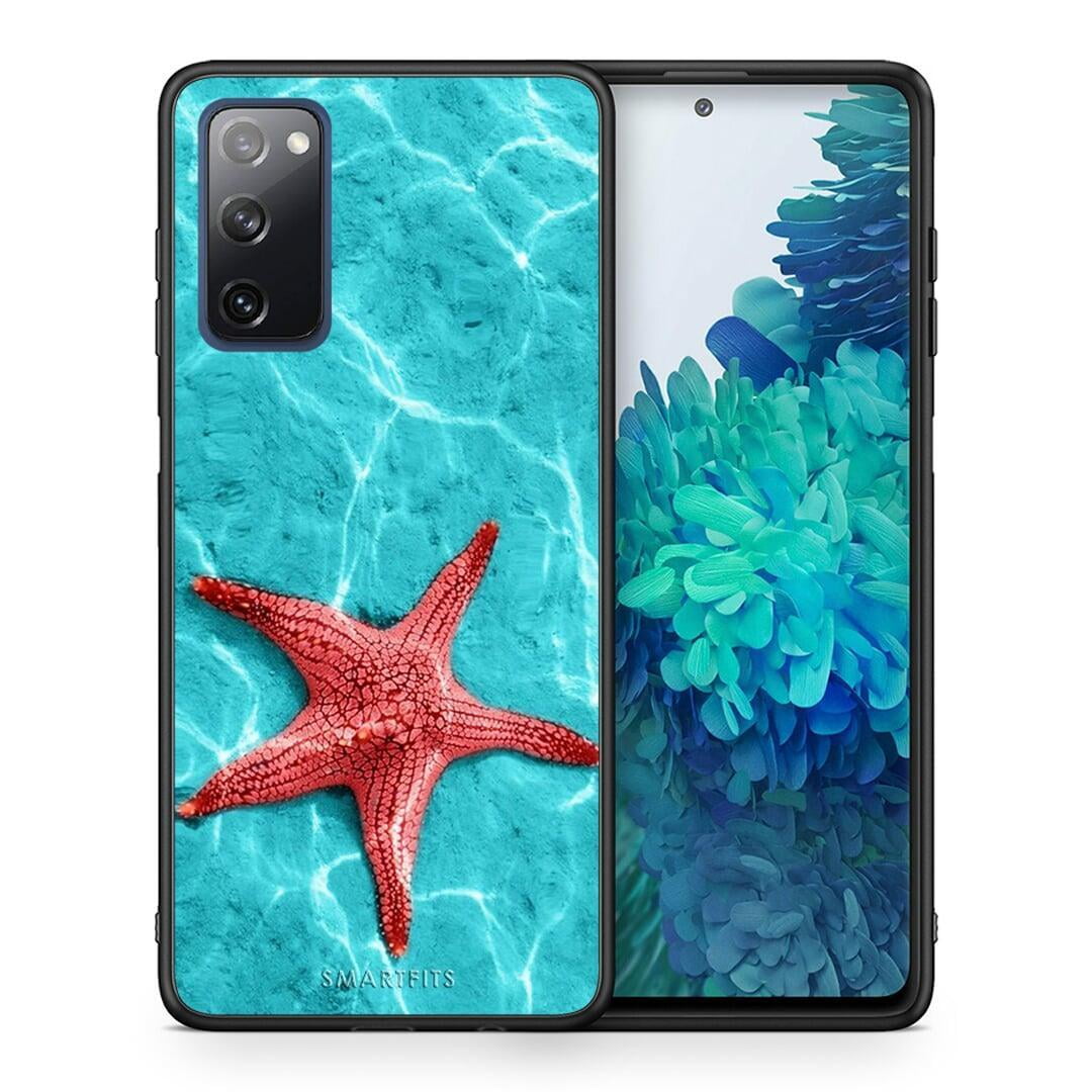 Θήκη Samsung S20 FE Red Starfish από τη Smartfits με σχέδιο στο πίσω μέρος και μαύρο περίβλημα | Samsung S20 FE Red Starfish case with colorful back and black bezels