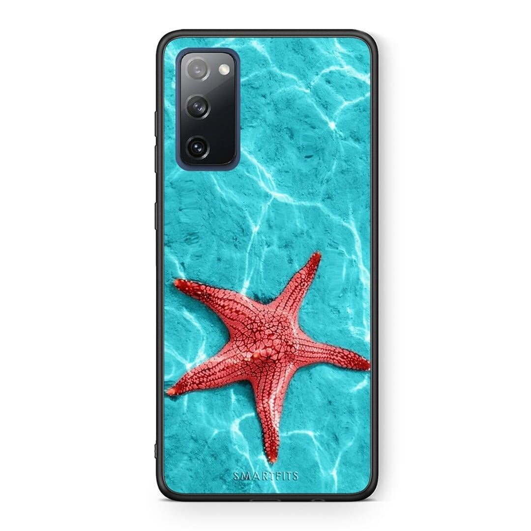 Θήκη Samsung S20 FE Red Starfish από τη Smartfits με σχέδιο στο πίσω μέρος και μαύρο περίβλημα | Samsung S20 FE Red Starfish case with colorful back and black bezels