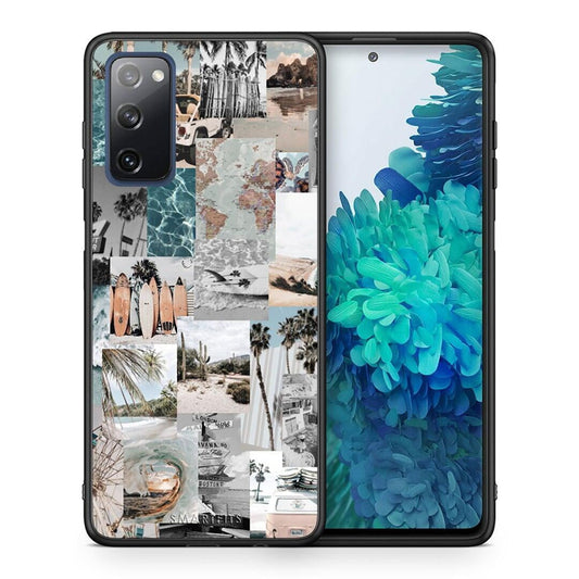 Θήκη Samsung S20 FE Retro Beach Life από τη Smartfits με σχέδιο στο πίσω μέρος και μαύρο περίβλημα | Samsung S20 FE Retro Beach Life case with colorful back and black bezels