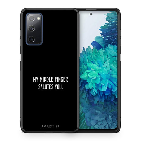 Θήκη Samsung S20 FE Salute από τη Smartfits με σχέδιο στο πίσω μέρος και μαύρο περίβλημα | Samsung S20 FE Salute case with colorful back and black bezels