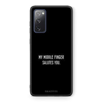 Thumbnail for Θήκη Samsung S20 FE Salute από τη Smartfits με σχέδιο στο πίσω μέρος και μαύρο περίβλημα | Samsung S20 FE Salute case with colorful back and black bezels