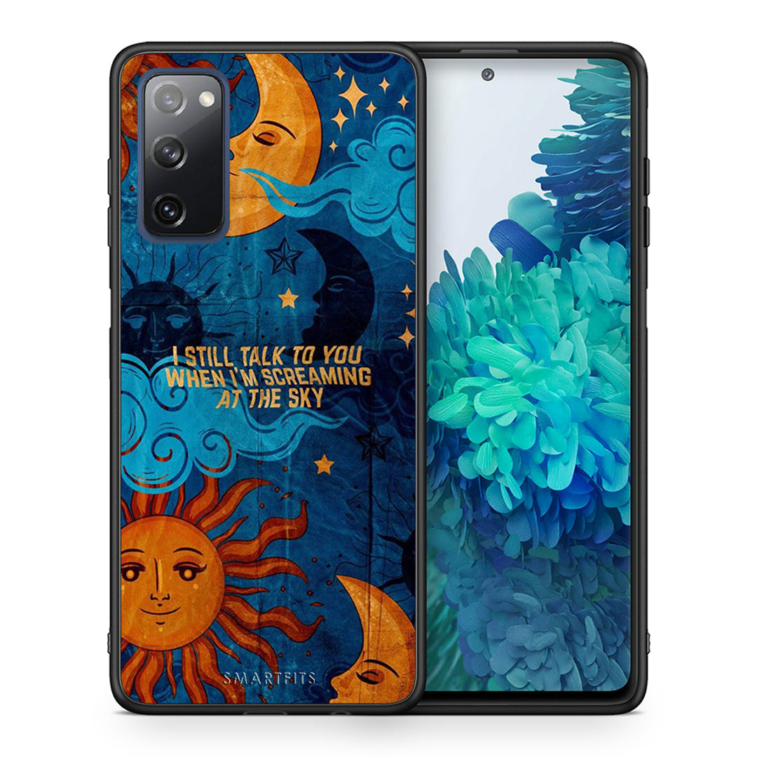Θήκη Samsung S20 FE Screaming Sky από τη Smartfits με σχέδιο στο πίσω μέρος και μαύρο περίβλημα | Samsung S20 FE Screaming Sky case with colorful back and black bezels