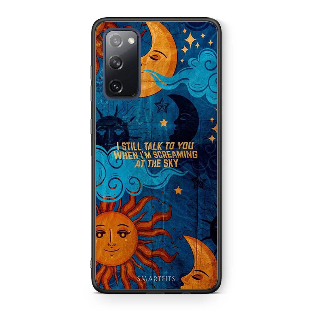 Θήκη Samsung S20 FE Screaming Sky από τη Smartfits με σχέδιο στο πίσω μέρος και μαύρο περίβλημα | Samsung S20 FE Screaming Sky case with colorful back and black bezels