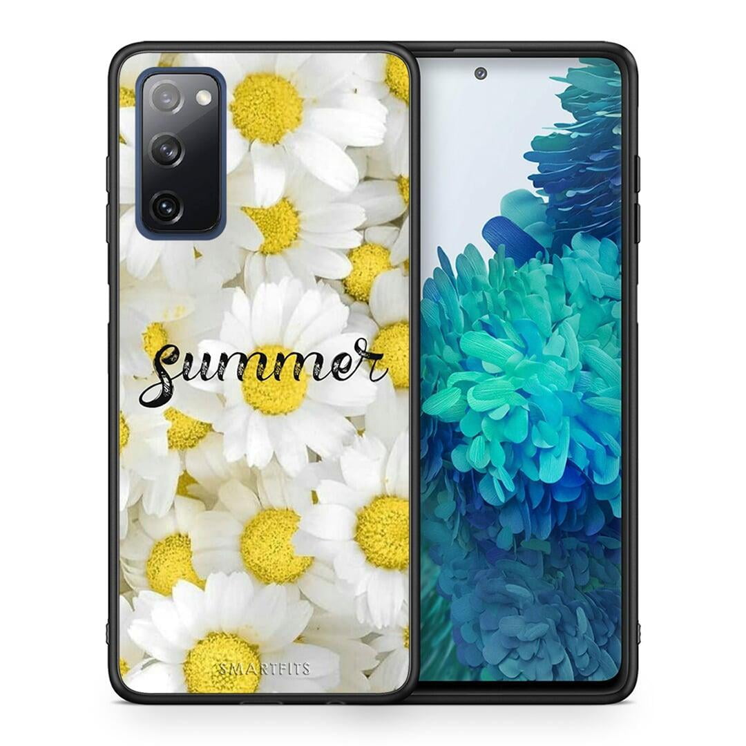 Θήκη Samsung S20 FE Summer Daisies από τη Smartfits με σχέδιο στο πίσω μέρος και μαύρο περίβλημα | Samsung S20 FE Summer Daisies case with colorful back and black bezels