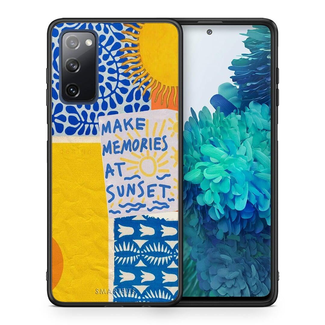 Θήκη Samsung S20 FE Sunset Memories από τη Smartfits με σχέδιο στο πίσω μέρος και μαύρο περίβλημα | Samsung S20 FE Sunset Memories case with colorful back and black bezels