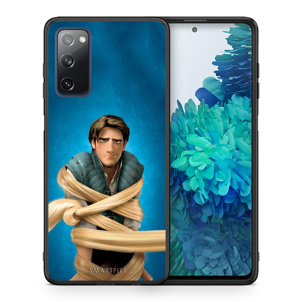 Θήκη Αγίου Βαλεντίνου Samsung S20 FE Tangled 1 από τη Smartfits με σχέδιο στο πίσω μέρος και μαύρο περίβλημα | Samsung S20 FE Tangled 1 case with colorful back and black bezels