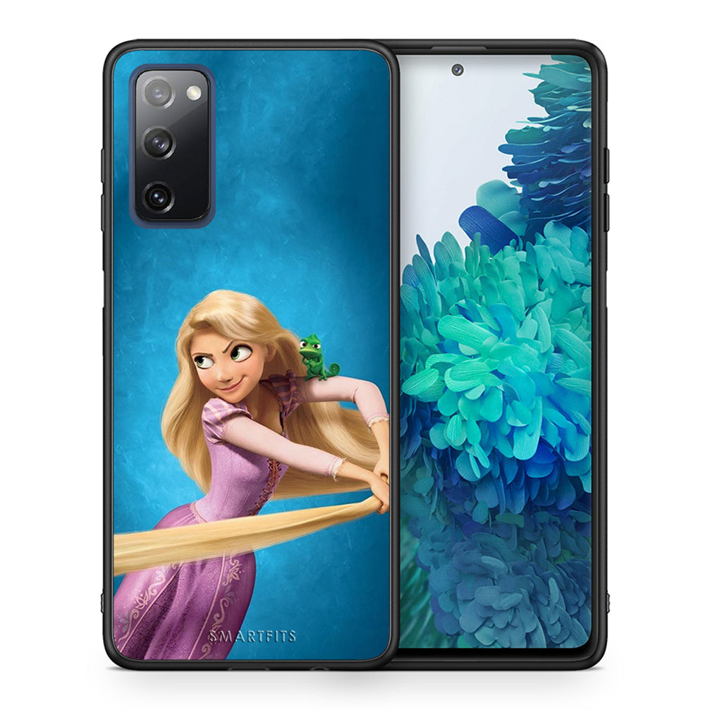 Θήκη Αγίου Βαλεντίνου Samsung S20 FE Tangled 2 από τη Smartfits με σχέδιο στο πίσω μέρος και μαύρο περίβλημα | Samsung S20 FE Tangled 2 case with colorful back and black bezels