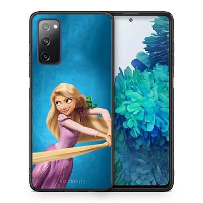 Θήκη Αγίου Βαλεντίνου Samsung S20 FE Tangled 2 από τη Smartfits με σχέδιο στο πίσω μέρος και μαύρο περίβλημα | Samsung S20 FE Tangled 2 case with colorful back and black bezels