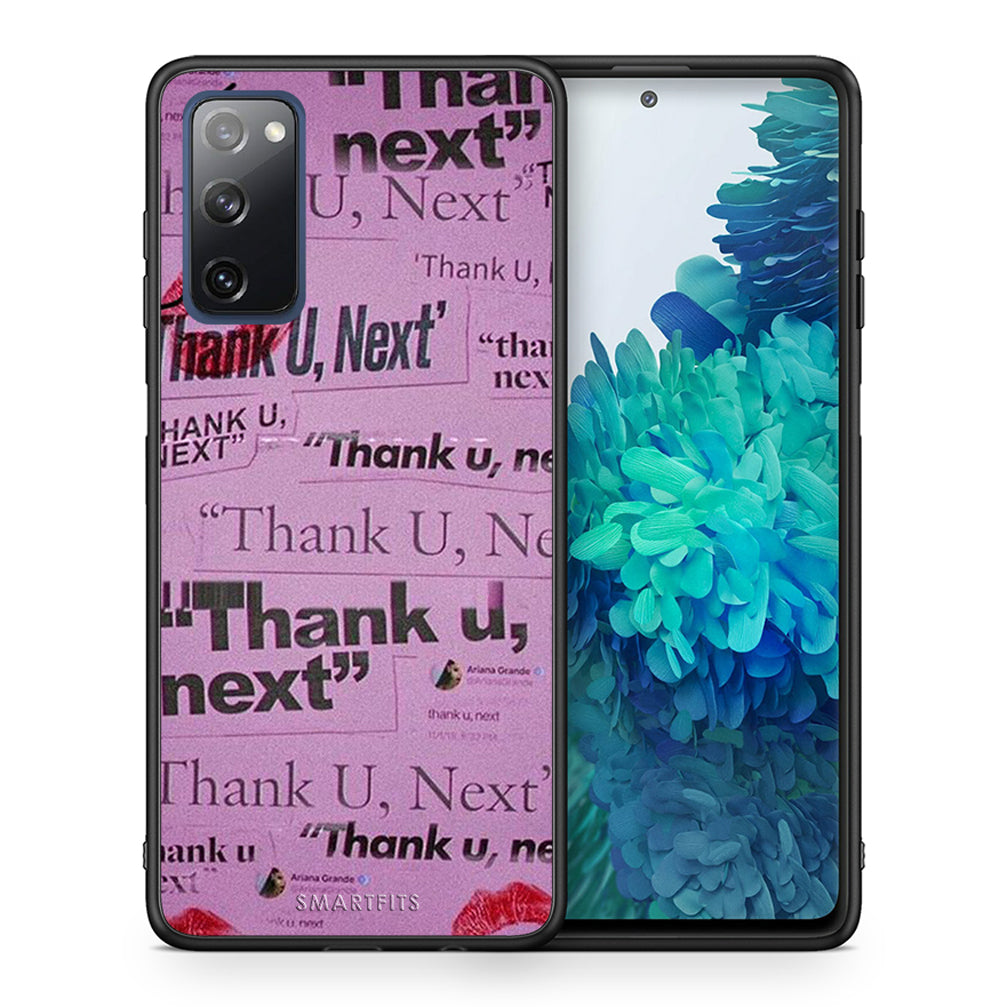 Θήκη Αγίου Βαλεντίνου Samsung S20 FE Thank You Next από τη Smartfits με σχέδιο στο πίσω μέρος και μαύρο περίβλημα | Samsung S20 FE Thank You Next case with colorful back and black bezels