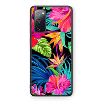Thumbnail for Θήκη Samsung S20 FE Tropical Flowers από τη Smartfits με σχέδιο στο πίσω μέρος και μαύρο περίβλημα | Samsung S20 FE Tropical Flowers case with colorful back and black bezels