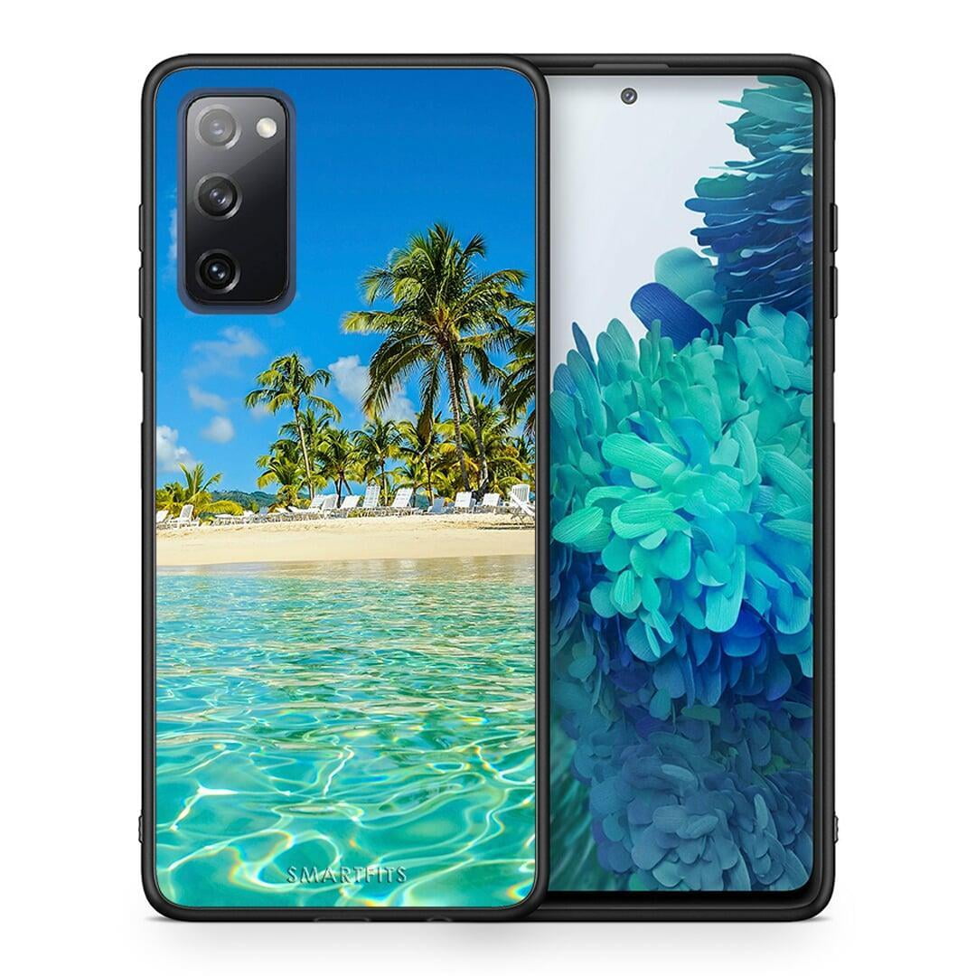 Θήκη Samsung S20 FE Tropical Vibes από τη Smartfits με σχέδιο στο πίσω μέρος και μαύρο περίβλημα | Samsung S20 FE Tropical Vibes case with colorful back and black bezels