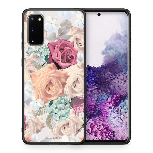 Θήκη Samsung S20 Bouquet Floral από τη Smartfits με σχέδιο στο πίσω μέρος και μαύρο περίβλημα | Samsung S20 Bouquet Floral case with colorful back and black bezels