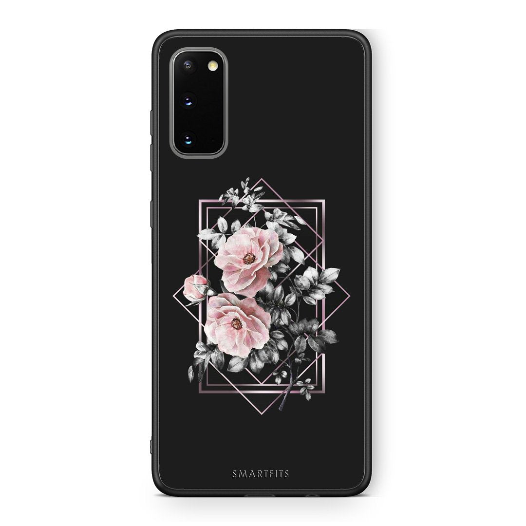 4 - Samsung S20 Frame Flower case, cover, bumper