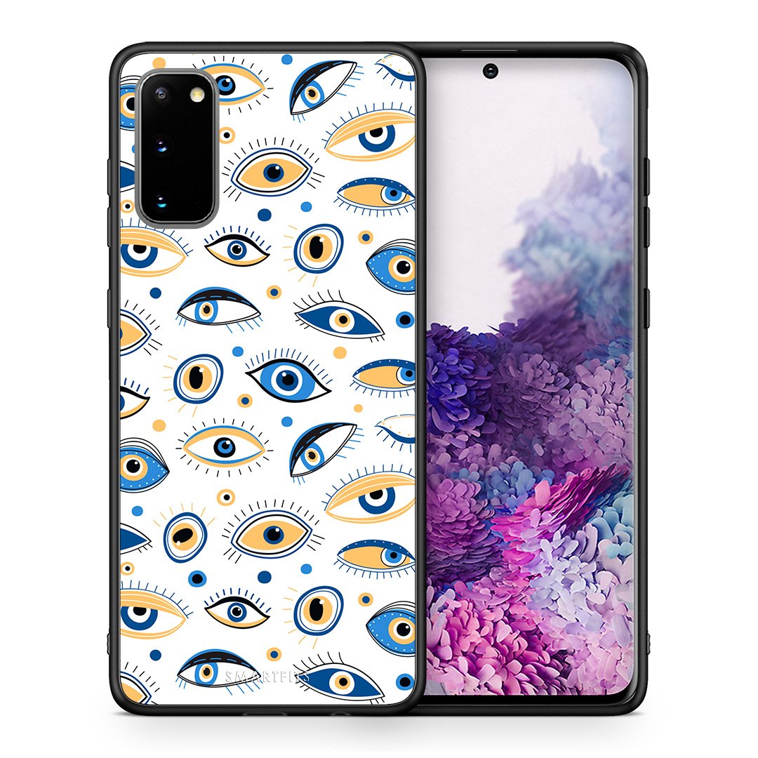 Θήκη Samsung S20 Ftou Ftou από τη Smartfits με σχέδιο στο πίσω μέρος και μαύρο περίβλημα | Samsung S20 Ftou Ftou case with colorful back and black bezels