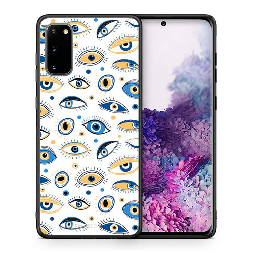 Θήκη Samsung S20 Ftou Ftou από τη Smartfits με σχέδιο στο πίσω μέρος και μαύρο περίβλημα | Samsung S20 Ftou Ftou case with colorful back and black bezels