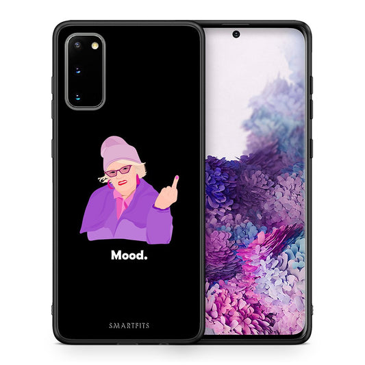 Θήκη Samsung S20 Grandma Mood Black από τη Smartfits με σχέδιο στο πίσω μέρος και μαύρο περίβλημα | Samsung S20 Grandma Mood Black case with colorful back and black bezels