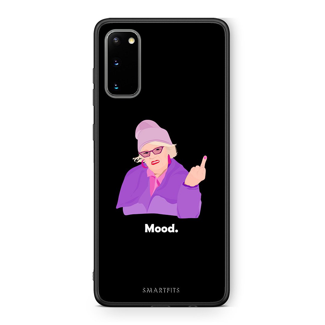 Samsung S20 Grandma Mood Black θήκη από τη Smartfits με σχέδιο στο πίσω μέρος και μαύρο περίβλημα | Smartphone case with colorful back and black bezels by Smartfits