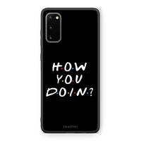 Thumbnail for Samsung S20 How You Doin θήκη από τη Smartfits με σχέδιο στο πίσω μέρος και μαύρο περίβλημα | Smartphone case with colorful back and black bezels by Smartfits