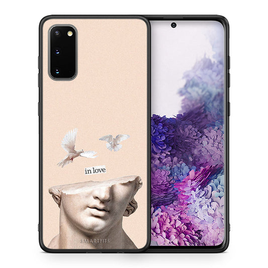 Θήκη Samsung S20 In Love από τη Smartfits με σχέδιο στο πίσω μέρος και μαύρο περίβλημα | Samsung S20 In Love case with colorful back and black bezels