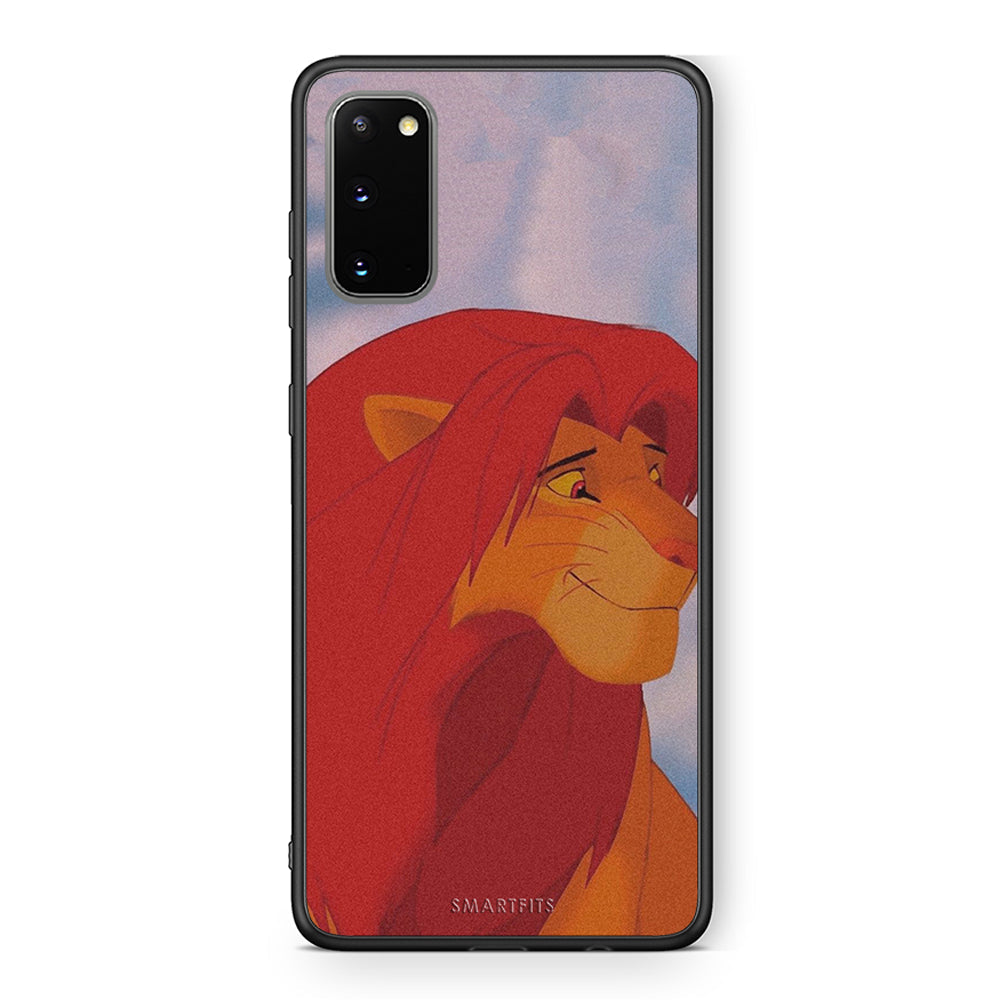 Samsung S20 Lion Love 1 Θήκη Αγίου Βαλεντίνου από τη Smartfits με σχέδιο στο πίσω μέρος και μαύρο περίβλημα | Smartphone case with colorful back and black bezels by Smartfits