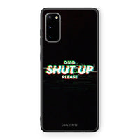 Thumbnail for Samsung S20 OMG ShutUp θήκη από τη Smartfits με σχέδιο στο πίσω μέρος και μαύρο περίβλημα | Smartphone case with colorful back and black bezels by Smartfits