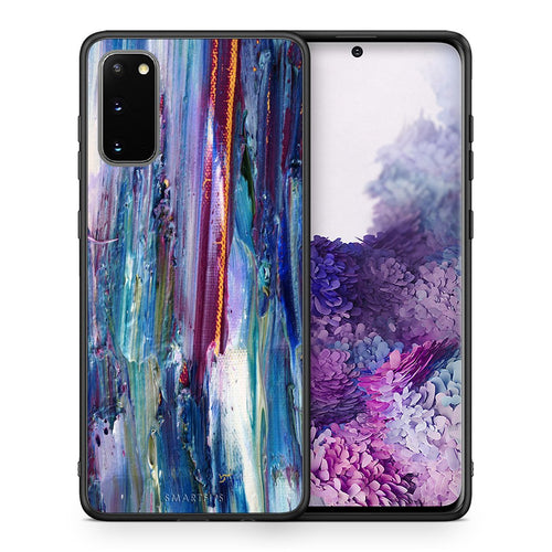 Θήκη Samsung S20 Winter Paint από τη Smartfits με σχέδιο στο πίσω μέρος και μαύρο περίβλημα | Samsung S20 Winter Paint case with colorful back and black bezels